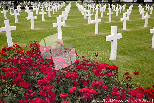 Image of American cemetery in Omaha Beach, Normandy