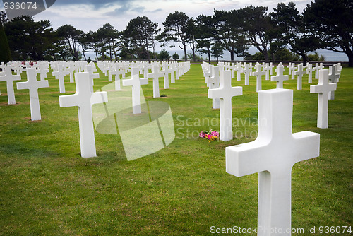 Image of American cemetery in Omaha Beach, Normandy