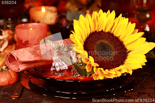 Image of Place setting for Thanksgiving