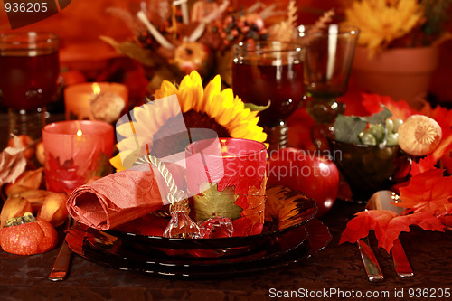 Image of Place setting for Thanksgiving