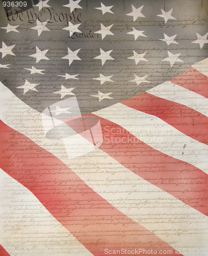 Image of American Flag as background for Clip-Art 