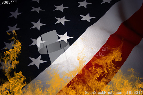 Image of American Flag as background for Clip-Art 