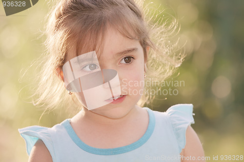 Image of Little girl in sunlight