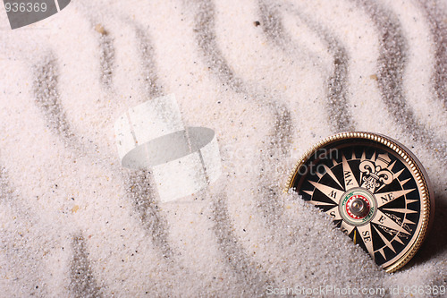 Image of Compass in sand