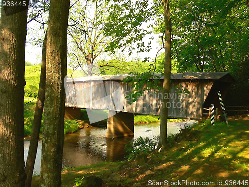 Image of Closed wooden bridge  