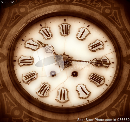 Image of Old wooden clock