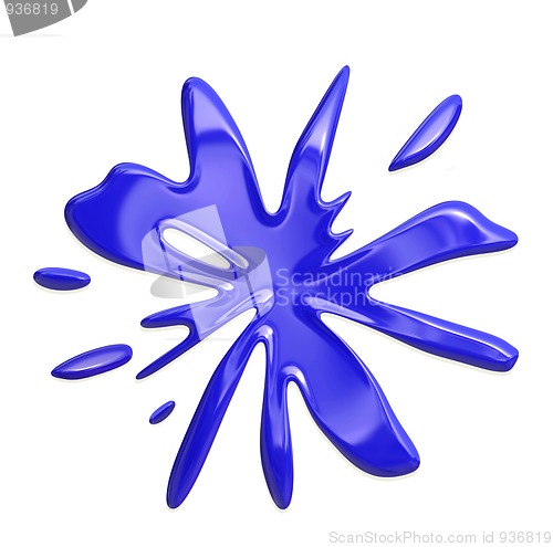 Image of blue ink or paint splotches 