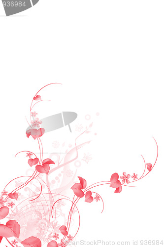 Image of abstract background of pink floral 