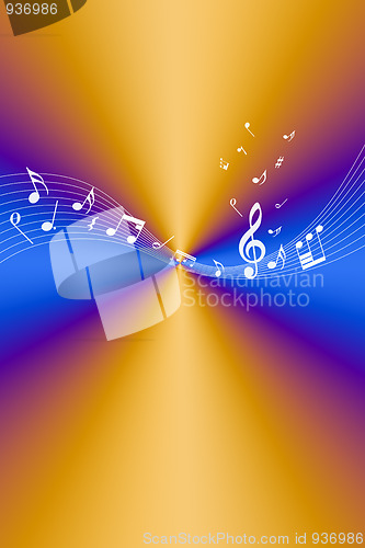 Image of Abstract background of music notes