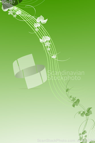Image of abstract background of green leaves