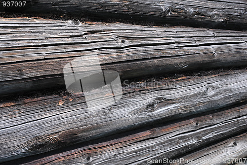 Image of Detail of Log House Wall