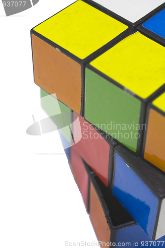 Image of Rubik's cube over white background