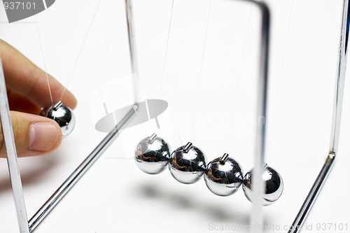 Image of balancing balls Newton's cradle 