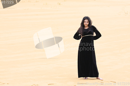 Image of Confident woman in desert