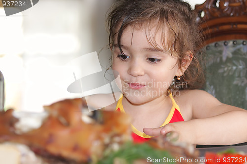 Image of Girl at dining table