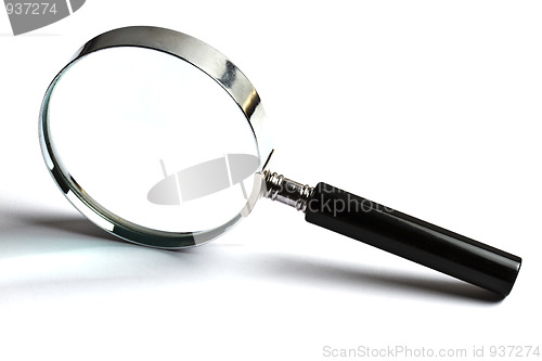 Image of Magnifying glass on white 