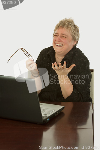 Image of Happy office worker