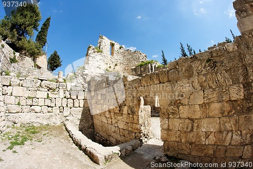 Image of Ruins of Byzantine church in Jerusalem  