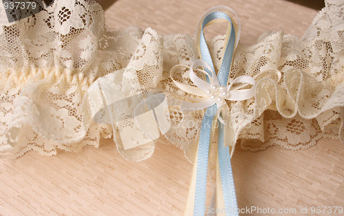 Image of Blue and Cream Ribbons