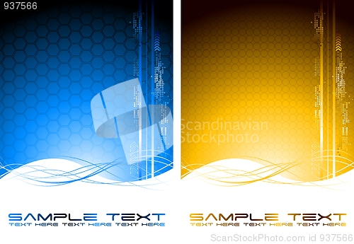 Image of Two abstract tech banners