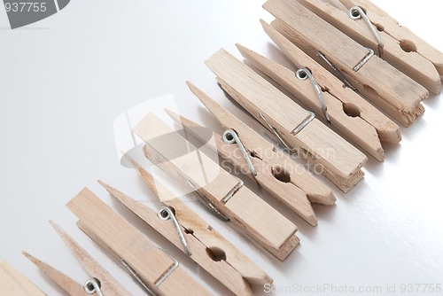 Image of Wooden clothes pegs