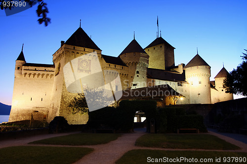 Image of The Chillon castle in Montreux, Switzerland