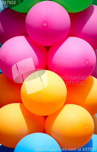 Image of Colourful air balloons.