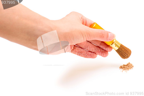 Image of Hand with make-up brush