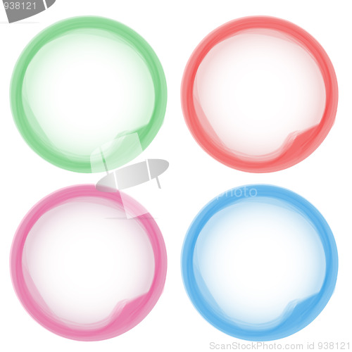 Image of Abstract Pastel colorful aqua circles