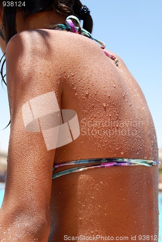 Image of Skin on back after swimming