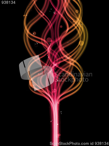 Image of Abstract colorful red and yellow flames lines.
