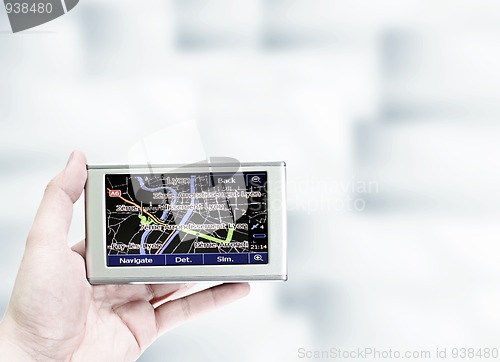 Image of Gps in a man hand.