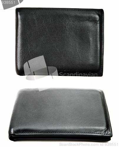 Image of Black leather wallet 