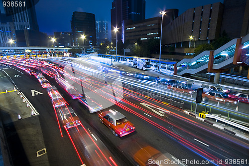 Image of traffic lights in motion blur