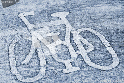 Image of Bicycle road sign. 