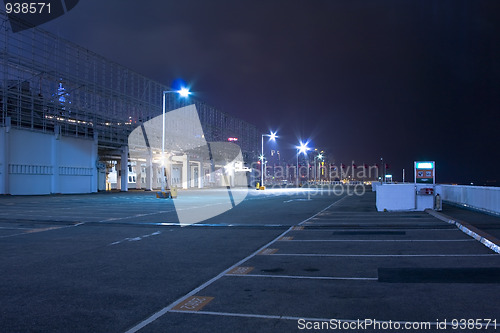 Image of car park at night