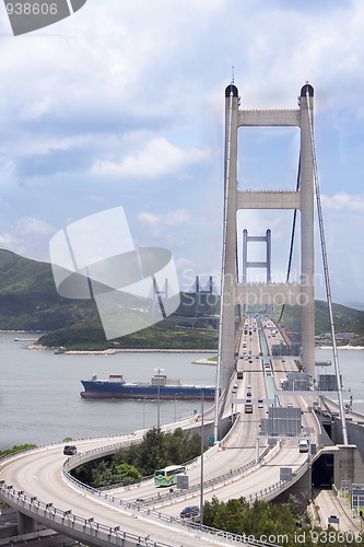 Image of Tsing ma bridge in Hong Kong 