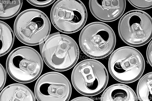 Image of empty cans background