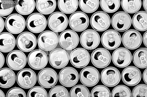 Image of empty cans background