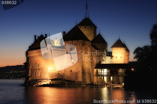 Image of The Chillon castle in Montreux (Vaud),Switzerland