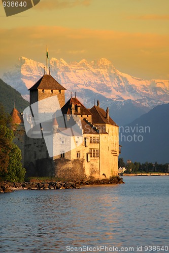 Image of The Chillon castle in Montreux (Vaud),Switzerland
