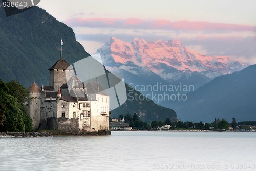 Image of The Chillon castle in Montreux (Vaud),Switzerland