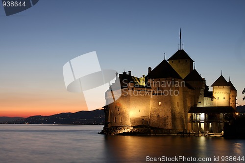 Image of The Chillon castle in Montreux (Vaud),Switzerland