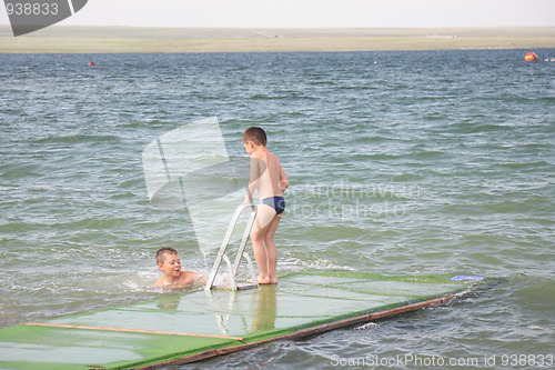 Image of Boys at sea