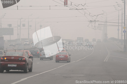 Image of Smog over the Bridge in Moscow