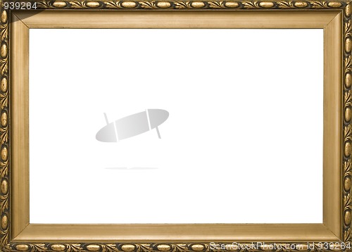Image of wooden golden classic frame