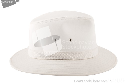 Image of white fashion hat for safari
