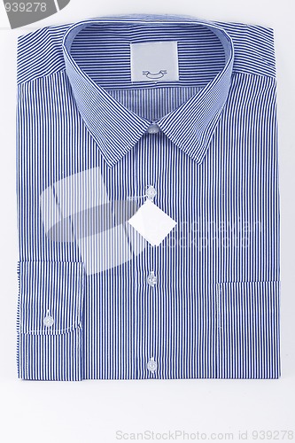 Image of blue business striped shirt