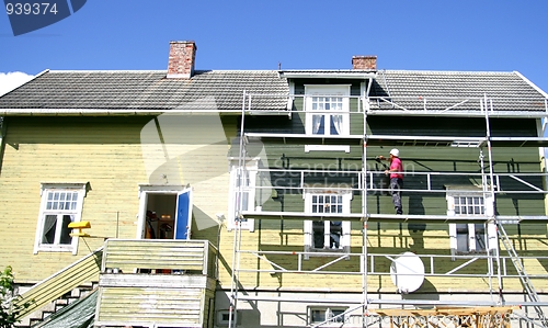 Image of House being painted