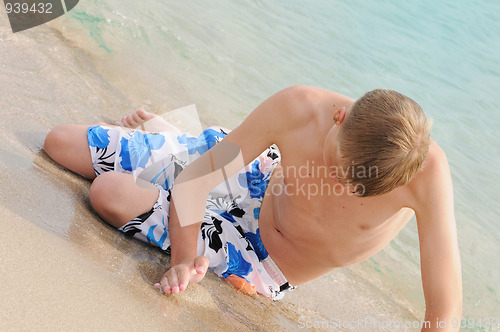 Image of teenager in the sea